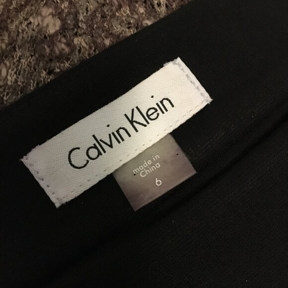 Calvin Klein Black and Grey Colourblock Sleeveless Shift Dress - Picture 9 of 16
